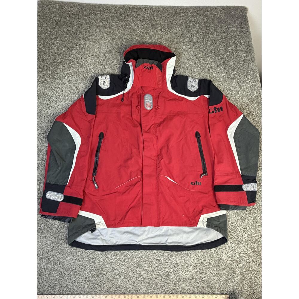 Gill Jacket Mens XL Ocean Racer Hooded Foul Weather Waterproof Reflective OC2J